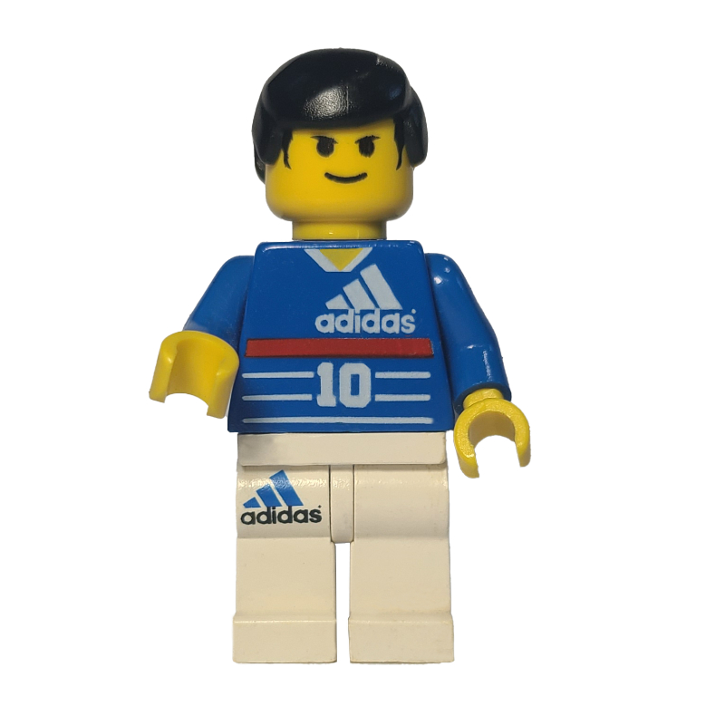 Joueur de football torse bleu, jambes blanches #10 - zidane (Soccer Player Blue Torso, White Legs #10 - Zidane)