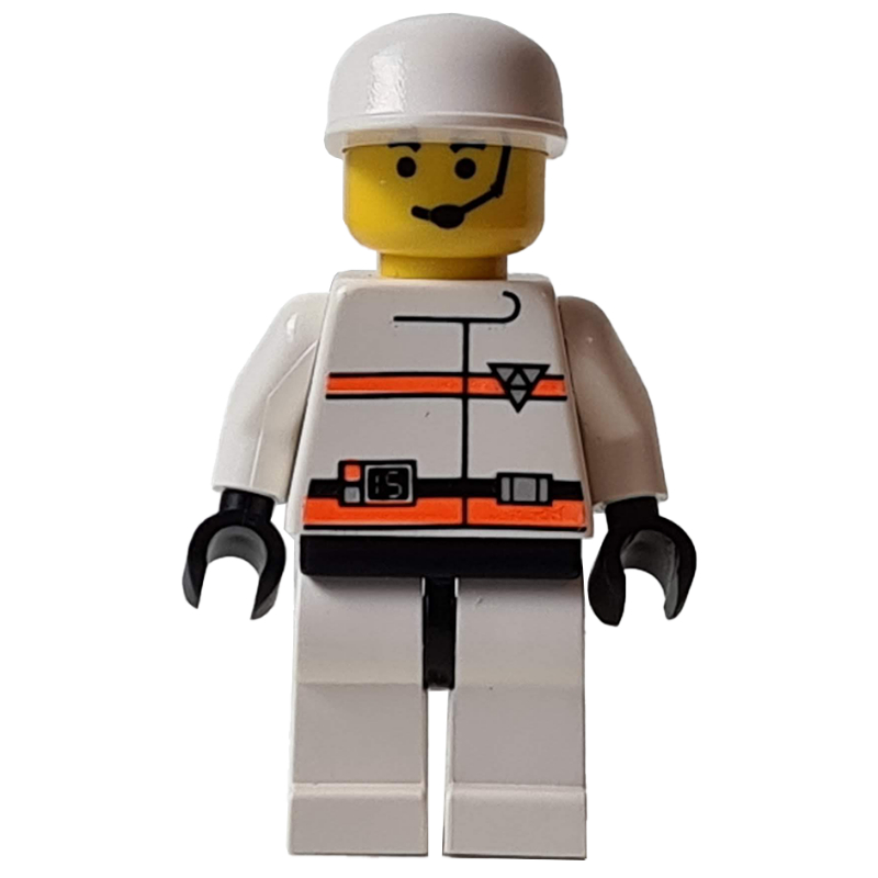 Homme - torse blanc r.e.s.q, jambes blanches, casquette blanche (Man - White Torso R.E.S.Q, White Legs, White Cap)