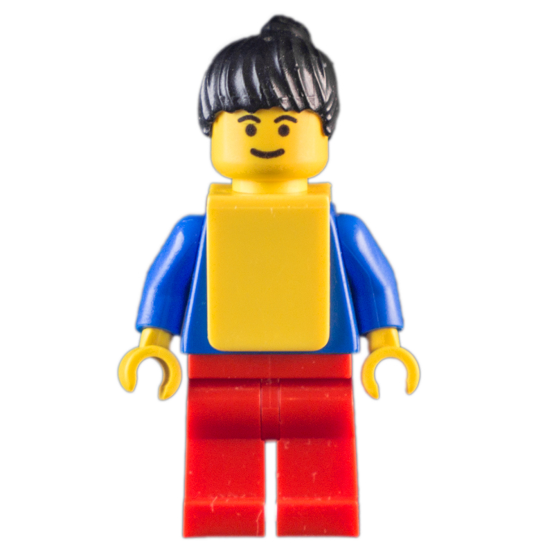 Joueur de football torse bleu, jambes rouges, gilet jaune, femelle 1 (Soccer Player Blue Torso, Red Legs, Yellow Vest, Female 1)