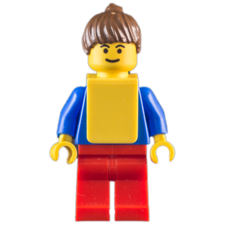 Joueur de football torse bleu, jambes rouges, gilet jaune, femelle 3 (Soccer Player Blue Torso, Red Legs, Yellow Vest, Female 3)