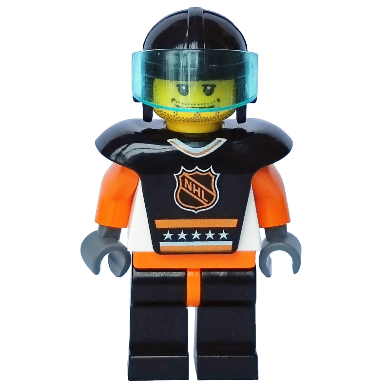 Joueur de hockey noir gilet #5 (Hockey Player Black Vest #5)