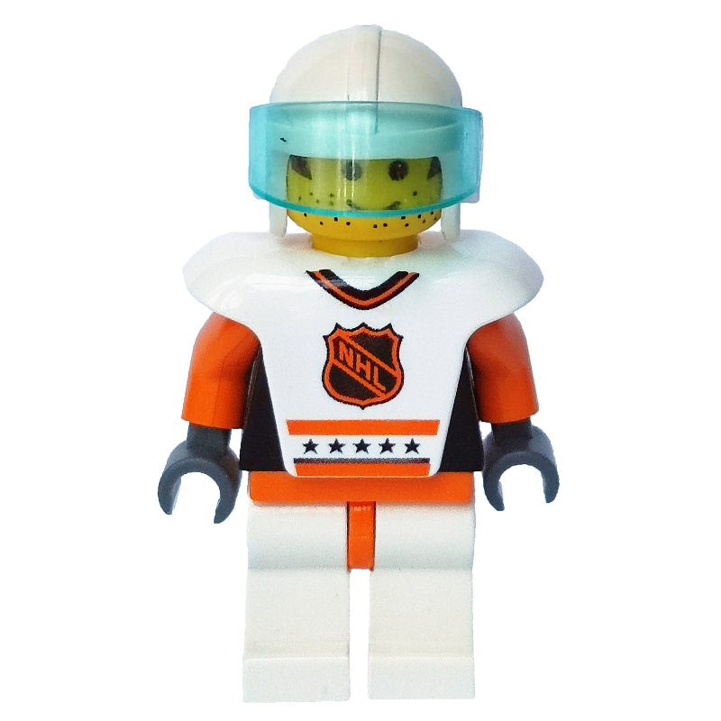 Joueur de hockey Gilet blanc #4 (Hockey Player White Vest #4)