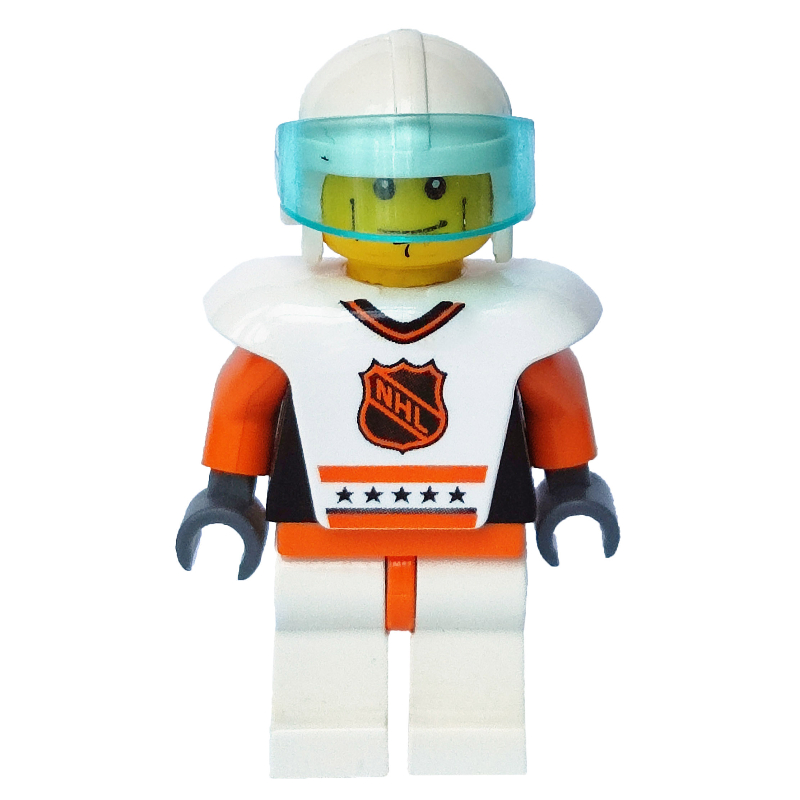 Joueur de hockey Gilet blanc #6 (Hockey Player White Vest #6)