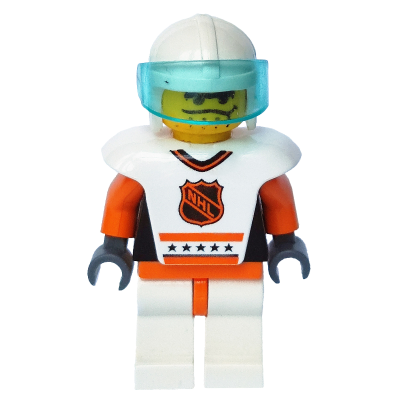 Joueur de hockey Gilet blanc #8 (Hockey Player White Vest #8)