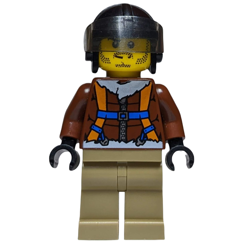 Explorateur arctique, pilote, casque noir, barbe naissante (Arctic Explorer, Pilot, Black Helmet, Stubble)