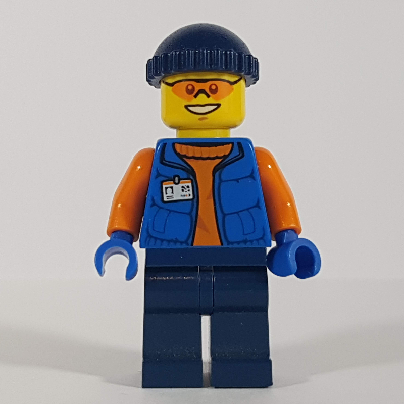 Explorateur arctique, chapeau bleu foncé, lunettes de soleil orange (Arctic Explorer, Dark Blue Hat, Orange Sunglasses)