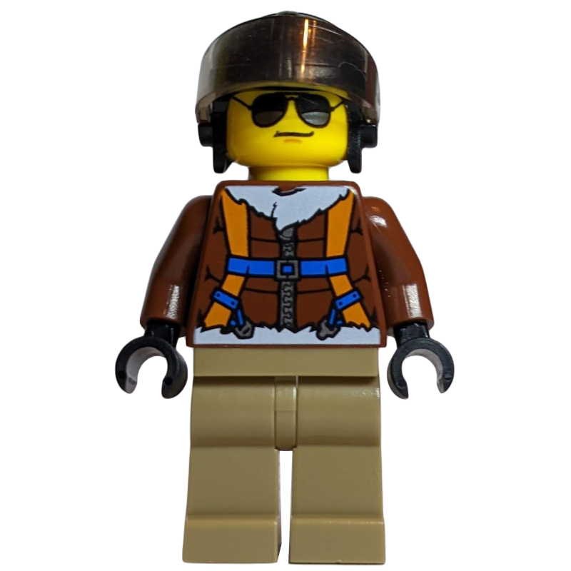 Explorateur arctique, pilote, casque noir, lunettes de soleil (Arctic Explorer, Pilot, Black Helmet, Sunglasses)
