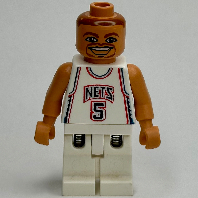 Jason kidd, nouveaux filets en jersey #5, blanc (Jason Kidd, New Jersey Nets #5, White)