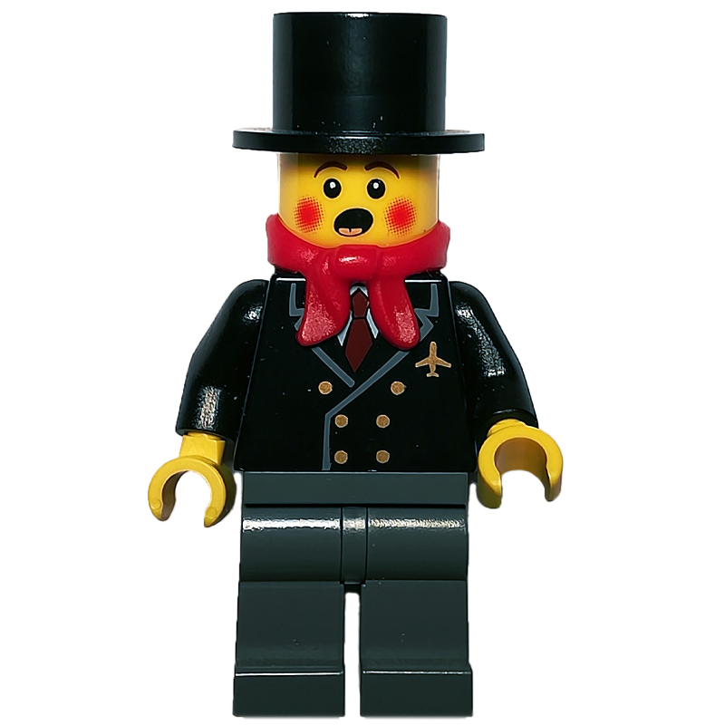 Chanteur de Noël, homme, veste avec avion (Caroler, Man, Jacket with Plane)