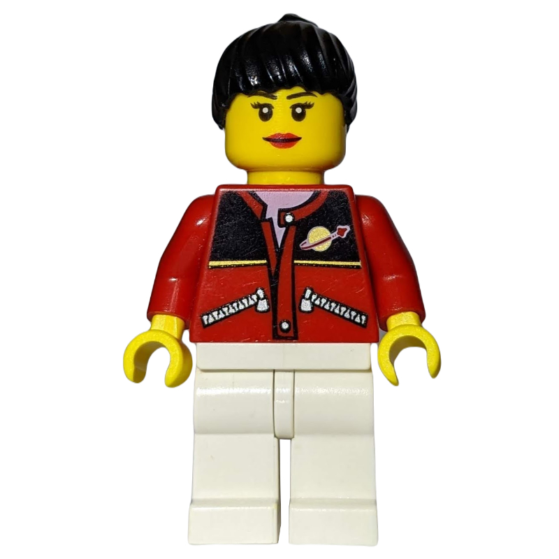 Femme, veste rouge, jambes blanches, cheveux noirs (3626bpr0892 tête) (Woman, Red Jacket, White Legs, Black Hair (3626bpr0892 Head))