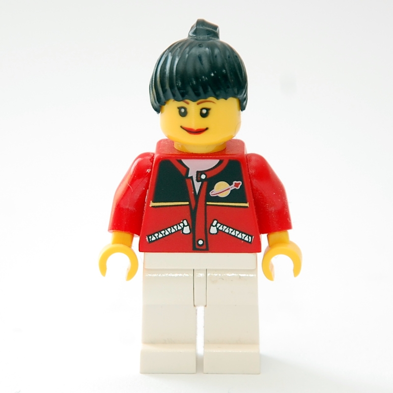 Femme, veste rouge, jambes blanches, cheveux noirs (3626bpr0043 tête) (Woman, Red Jacket, White Legs, Black Hair (3626bpr0043 Head))