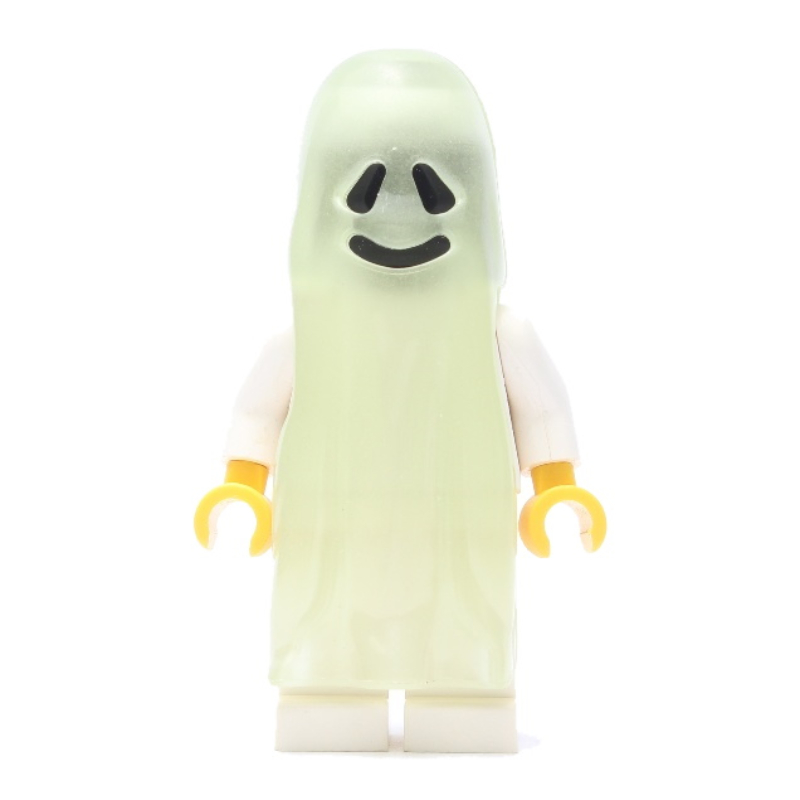 Fantôme - lueur dans le noir, les jambes blanches, les mains jaunes (Ghost - Glow in the Dark, White Legs, Yellow Hands)