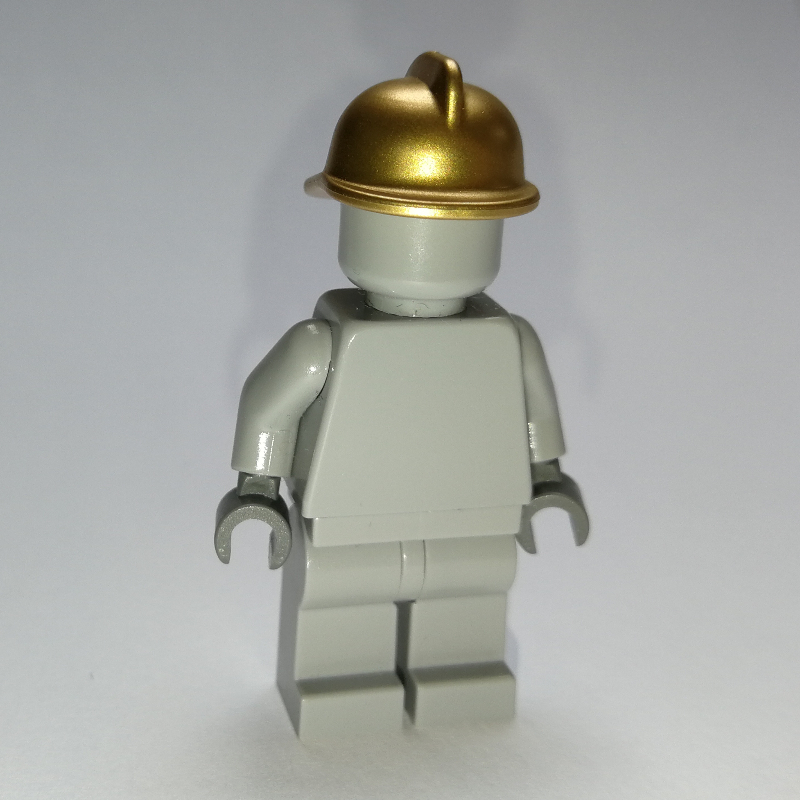 Statue, gris clair bleuté, casque de feu (Statue, Light Bluish Gray, Fire Helmet)