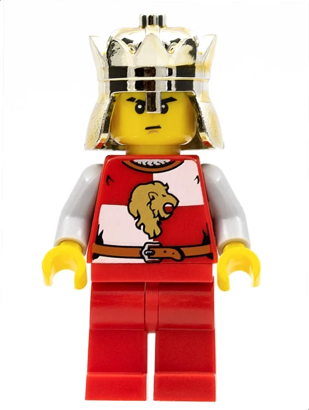 Chevalier / roi, rouge, lion sur le torse, couronne (Knight / King, Red, Lion on Torso, Crown)
