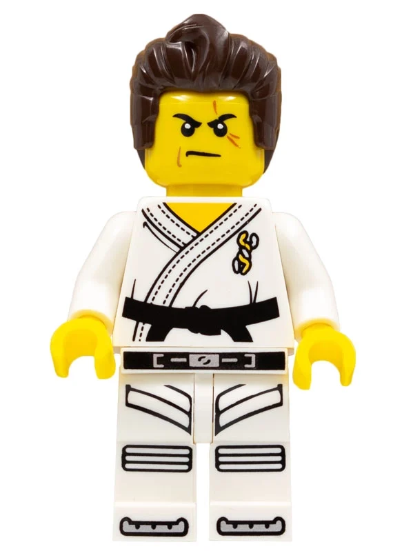 Guerrier, gi blanc avec ceinture noire (Warrior, White Gi with Black Belt)
