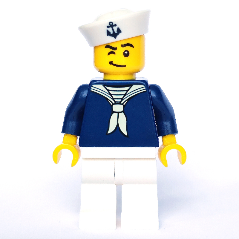 Marin, uniforme bleu foncé, chapeau marin avec ancre (Sailor, Dark Blue Uniform, Sailor Hat with Anchor)