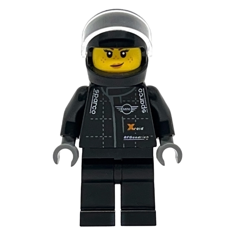 Pilote de course, torse noir, jambes noires, casque noir (Race Driver, Black Torso, Black Legs, Black Helmet)