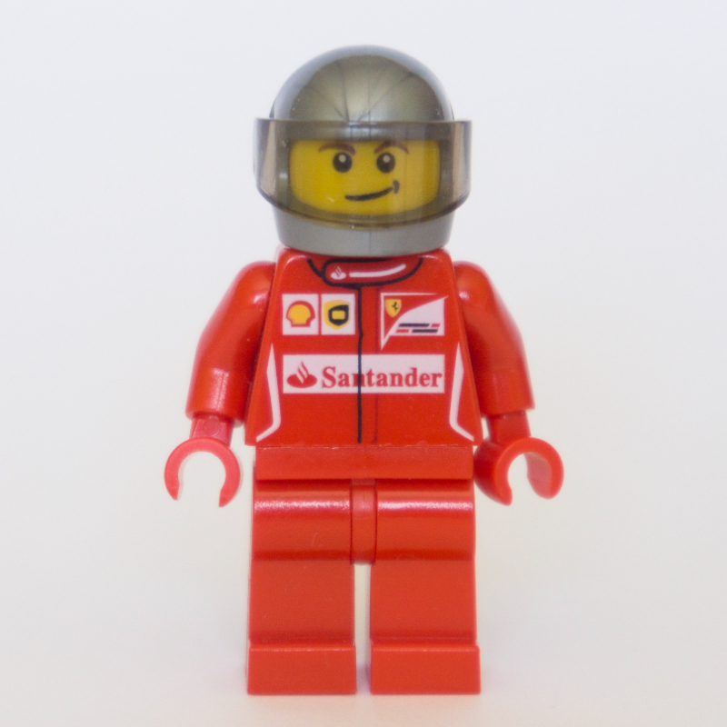Pilote de course, torse rouge, jambes rouges, casque de perle noire, ferrari (Race Driver, Red Torso, Red Legs, Dark Pearl Helmet, Ferrari)