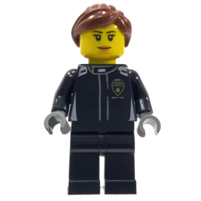 Pilote de course, torse noir, jambes noires, casque noir, lamborghini, femme (Race Driver, Black Torso, Black Legs, Black Helmet, Lamborghini, Female)
