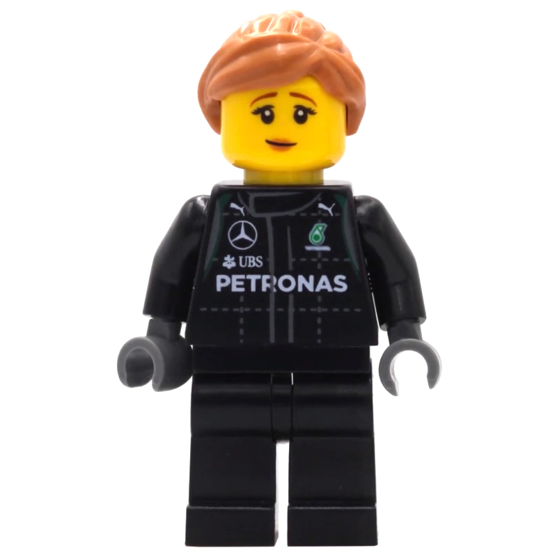 Crew, torse noir, jambes noires, cheveux nougat moyen (Pit Crew, Black Torso, Black Legs, Medium Nougat Hair)