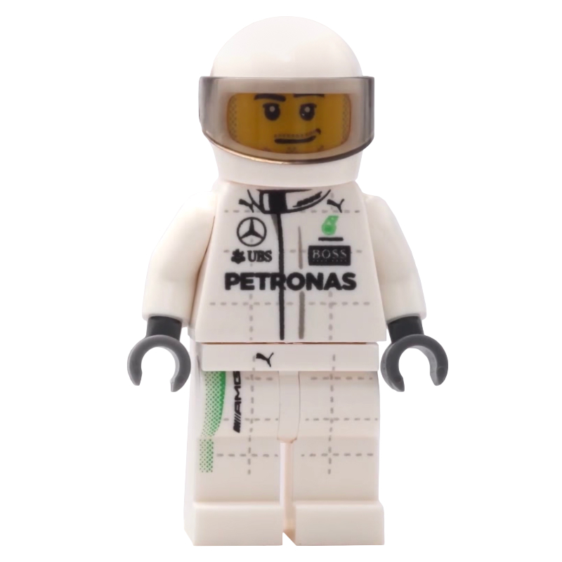 Pilote de course, torse blanc, jambes blanches, casque blanc, mercedes (Race Driver, White Torso, White Legs, White Helmet, Mercedes)