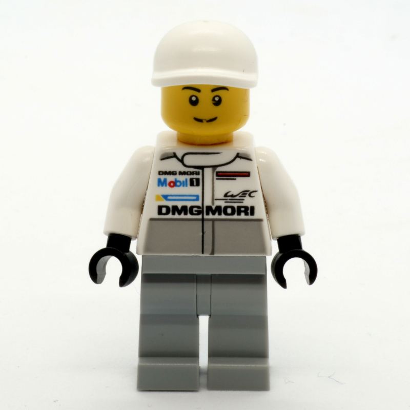 Mécanicien, torse blanc, jambes gris bleuté clair, casquette blanche (Mechanic, White Torso, Light Bluish Grey Legs, White Cap)