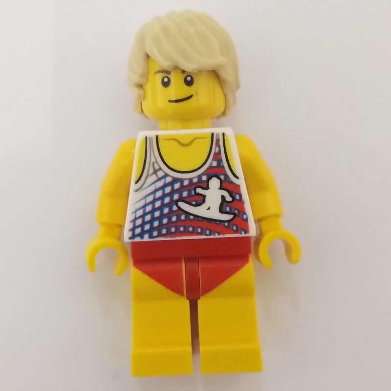 Torse blanc, jambes jaunes, cheveux beiges (White Torso, Yellow Legs, Tan Hair)