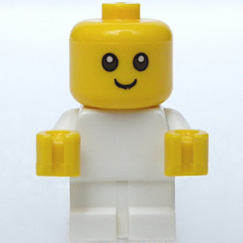 Bébé, corps blanc - tête sans cou (Baby, White Body - Head with no neck)