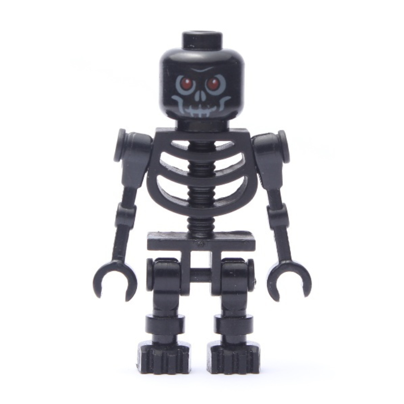 Squelette, yeux rouges, noir (Skeleton, Red Eyes, Black)