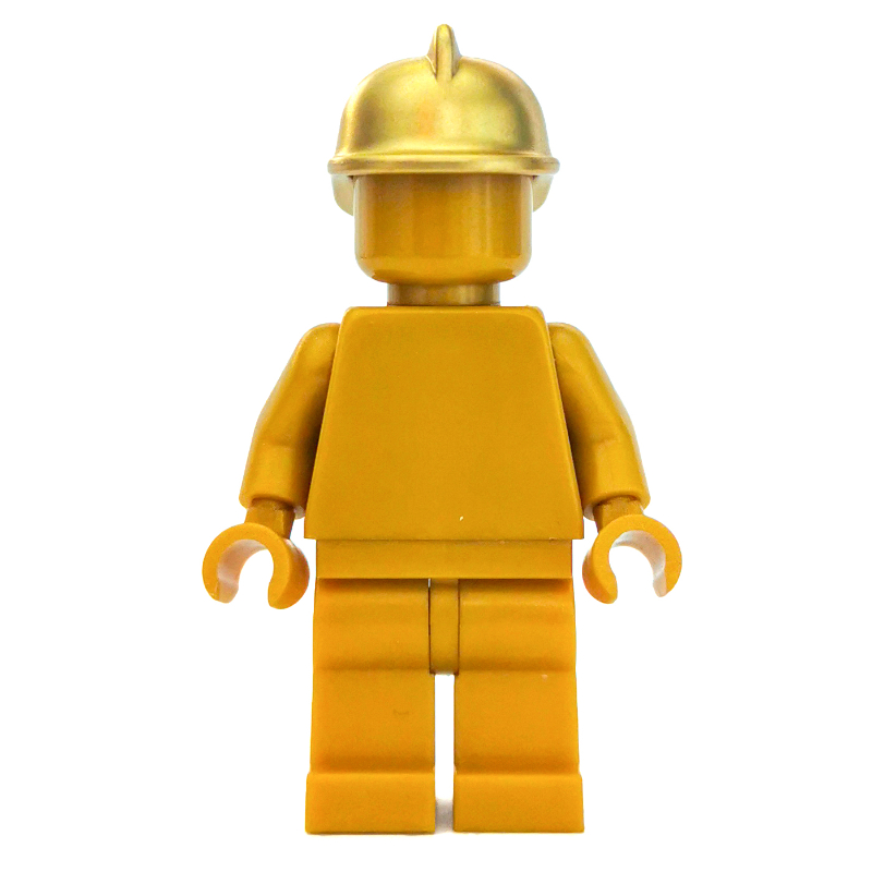 Statue, or nacré, casque de feu (Statue, Pearl Gold, Fire Helmet)