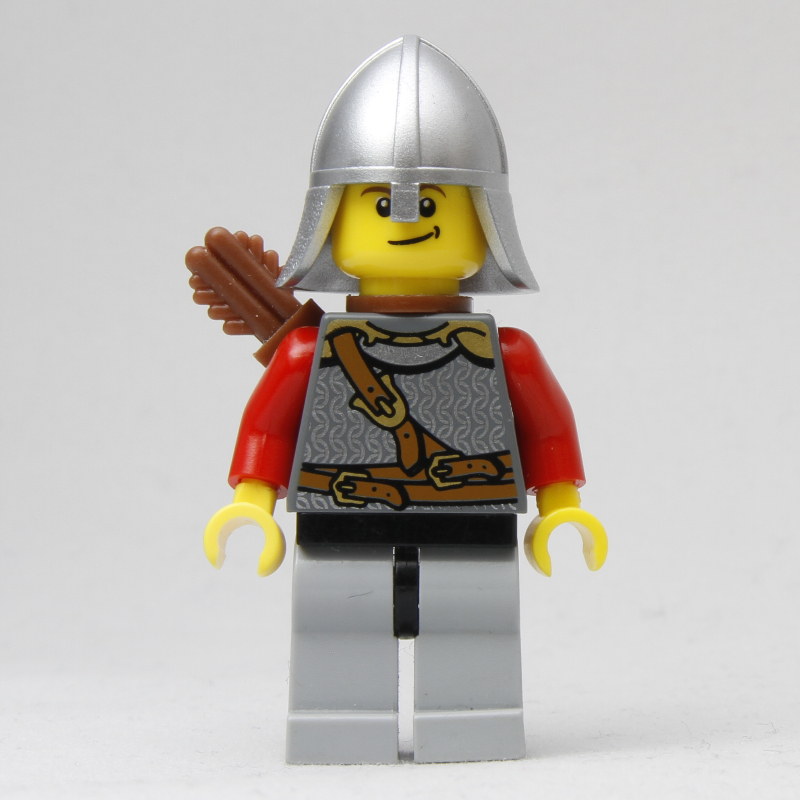Chevalier - torse gris bleuté foncé, jambes gris bleuté clair, carquois (Knight - Dark Bluish Gray Torso, Light Bluish Grey Legs, Quiver)