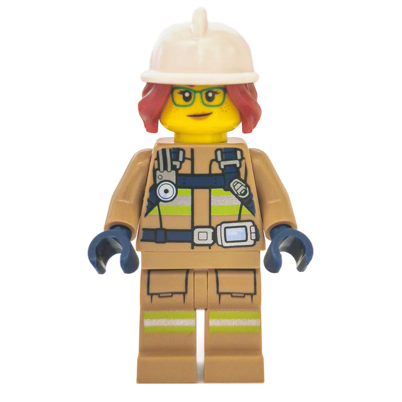 Freya mccloud, costume de feu bronzant foncé avec jauge et sangles (Freya McCloud, Dark Tan Fire Suit with Gauge and Straps)