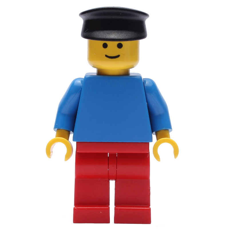 Homme, torse bleu, jambes rouges, chapeau noir (Man, Blue Torso, Red Legs, Black Hat)