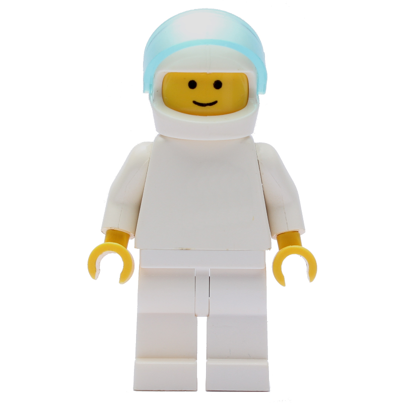 Homme, blanc uni, casque et visière (Man, Plain White, Helmet and Visor)