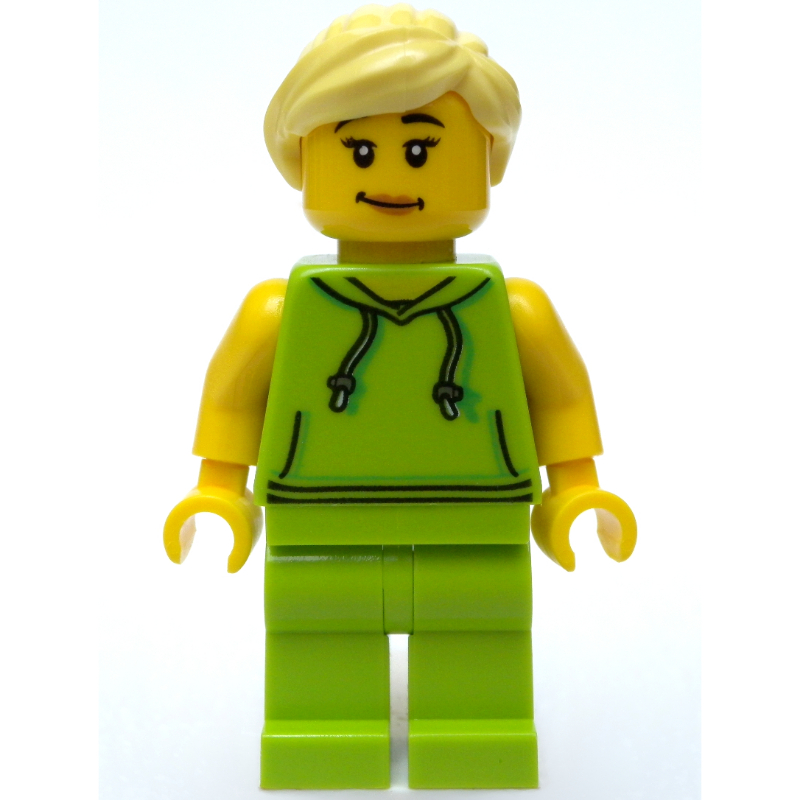 Torse à la vert citron, jambes à la vert citron, cheveux jaune clair vif (Lime Torso, Lime Legs, Bright Light Yellow Hair)