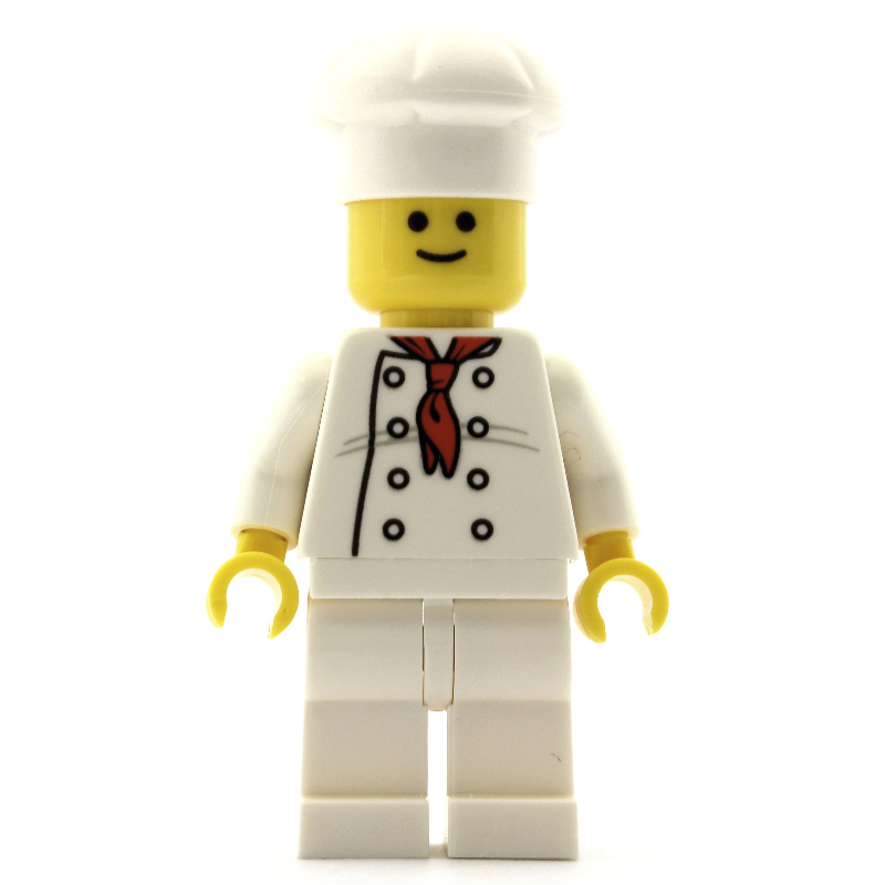 Chef - torse blanc, jambes blanches, chapeau blanc (Chef - White Torso, White Legs, White Hat)