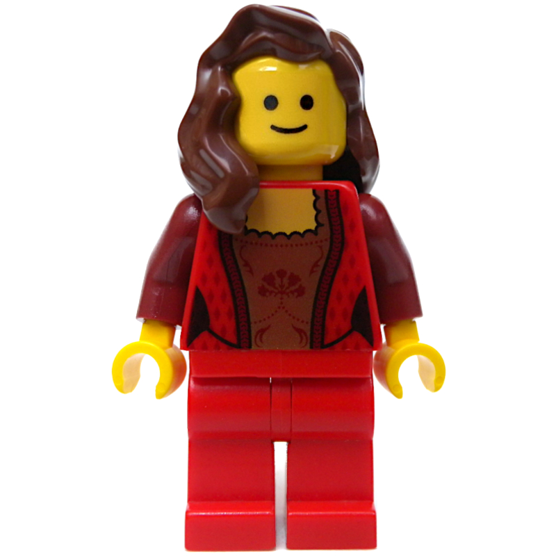 Torse rouge, jambes rouges, cheveux brun rougeâtre (Red Torso, Red Legs, Reddish Brown Hair)