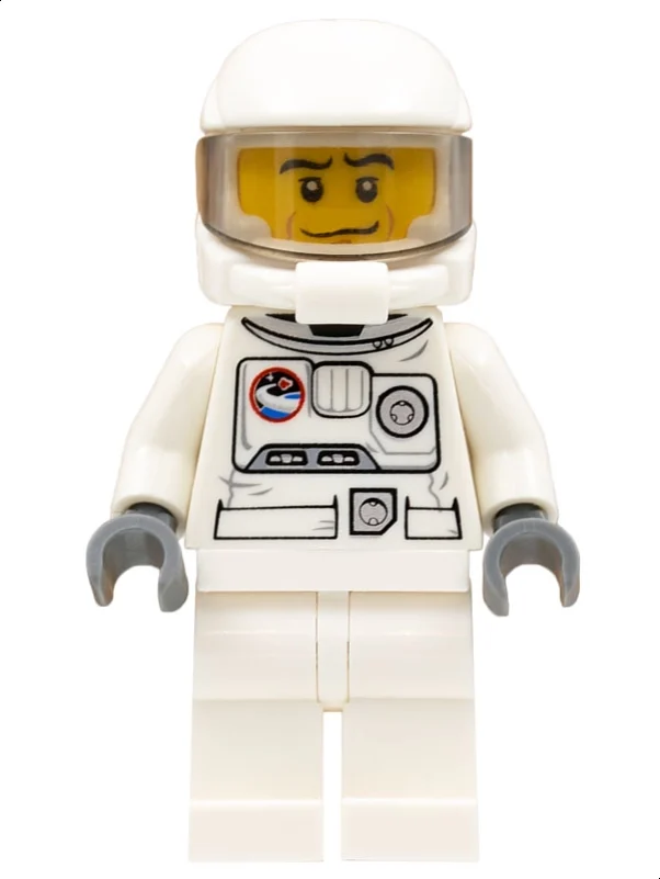 Astronaute, torse blanc, jambes blanches, casque blanc (Astronaut, White Torso, White Legs, White Helmet)
