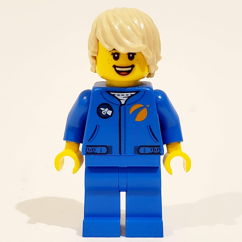 Astronaute - torse bleu et jambes, cheveux beiges (Astronaut - Blue Torso and Legs, Tan Hair)