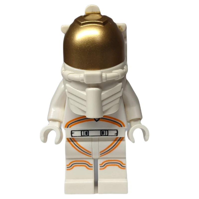 Astronaute, femme, torse et jambes blancs, garniture orange (Astronaut, Woman, White Torso and Legs, Orange Trim)