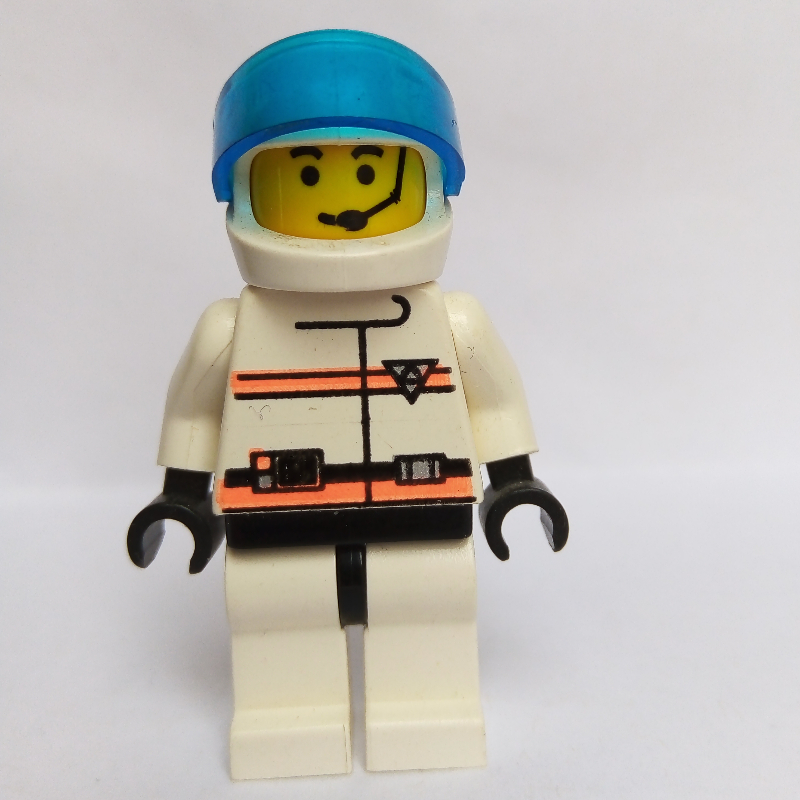 Res-Q homme, casque blanc avec visière, micro-casque (Res-Q Man, White Helmet with Visor, Headset)