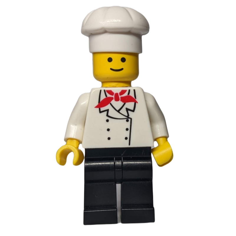 Chef, foulard rouge, jambes noires (3626b tête) (Chef, Red Neckerchief, Black Legs (3626b Head))