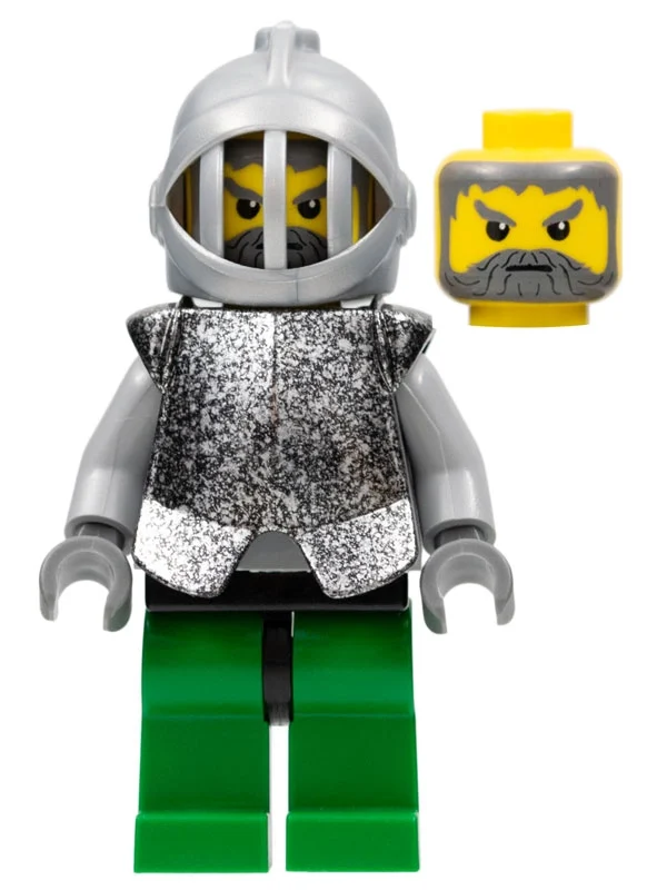 Chevalier (chevaliers royaume ii) - héros, barbe gris foncé (Knight (Knights Kingdom II) - Hero, Dark Gray Beard)