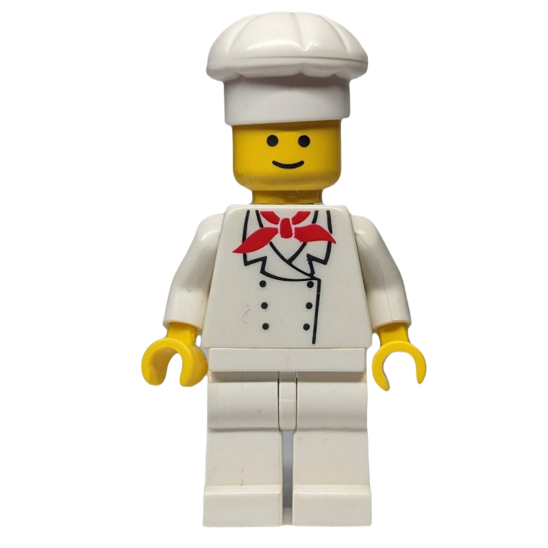 Cuisinier, foulard rouge, jambes blanches (3626a tête) (Chef, Red Neckerchief, White Legs (3626a Head))