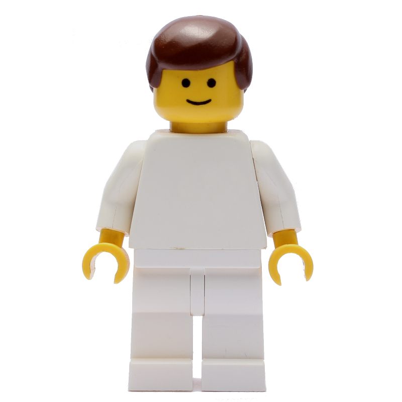 Homme, blanc uni, cheveux bruns (Man, Plain White, Brown Hair)