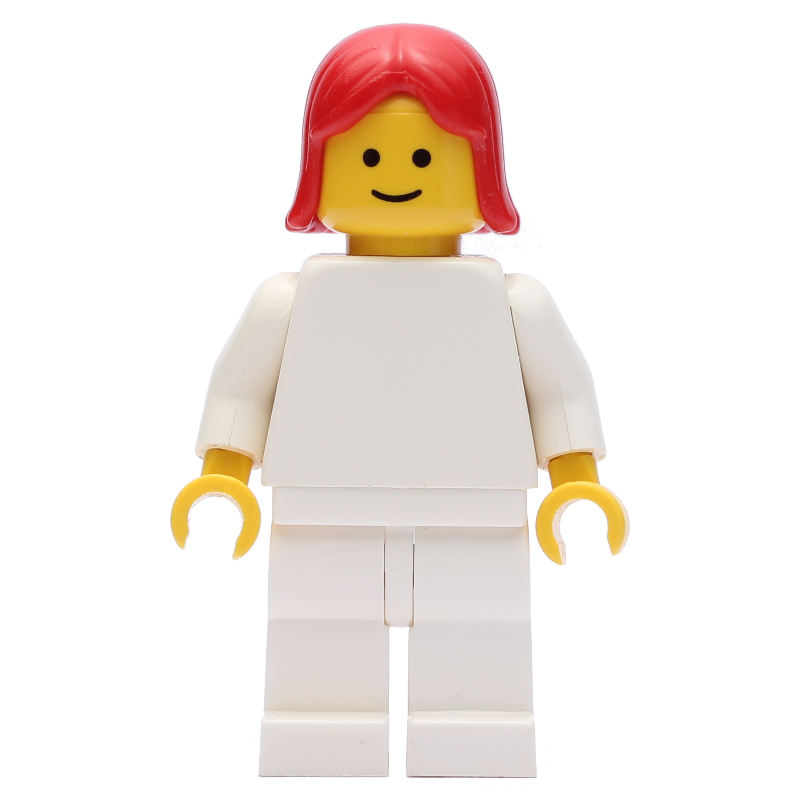 Femme, blanc uni, cheveux rouges (Woman, Plain White, Red Hair)