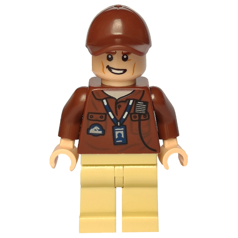 Travailleur du parc, veste brun rougeâtre, jambes beiges, casquette (Park Worker, Reddish Brown Jacket, Tan Legs, Cap)