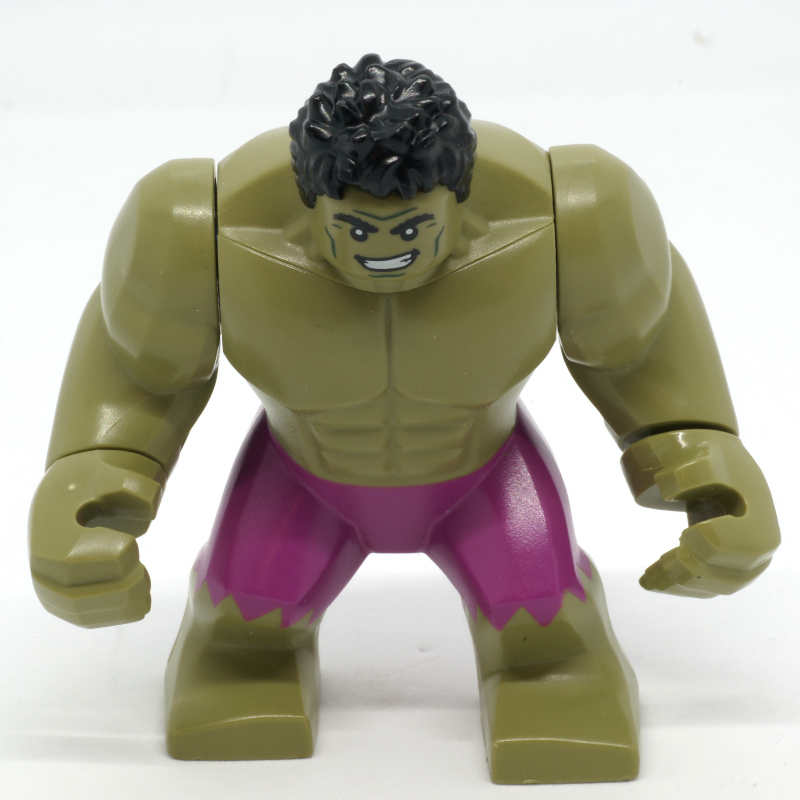 Hulk (grande figue), cheveux noirs, pantalon magenta (Hulk (Big Fig), Black Hair, Magenta Pants)