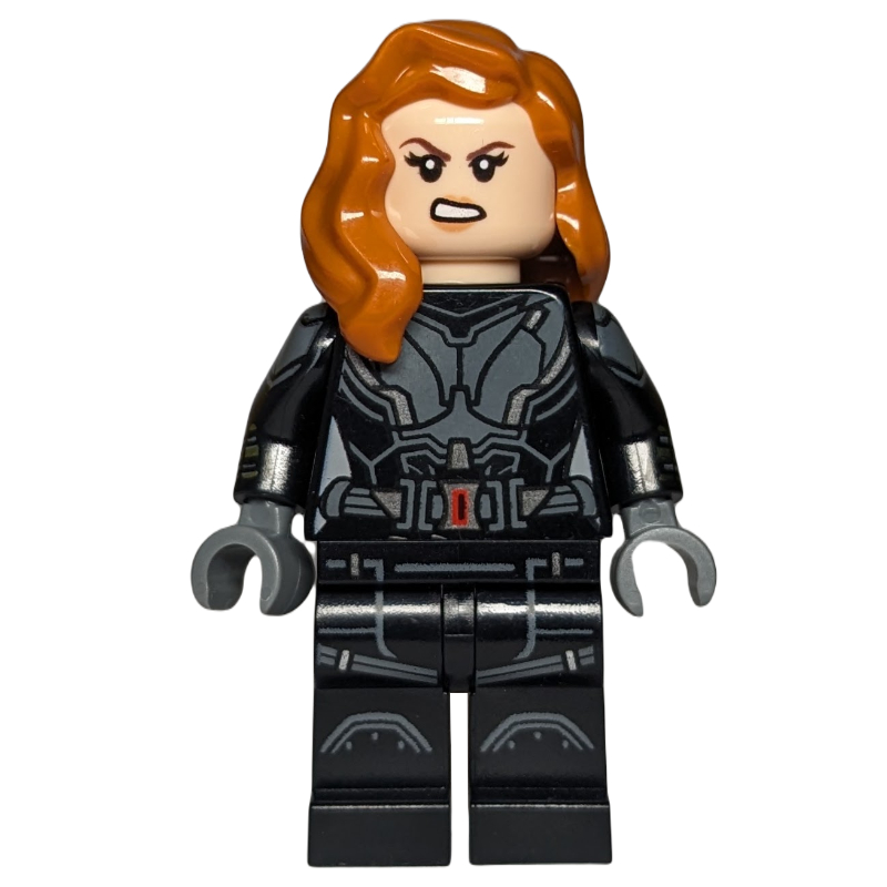 Black Widow, combinaison noire, reflets argentés (Black Widow, Black Jumpsuit, Silver Highlights)