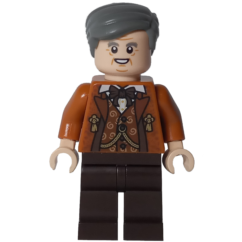 Horace slughorn, gilet brun rougeâtre avec des tourbillons (Horace Slughorn, Reddish Brown Vest with Swirls)